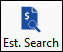 The Estimate Search toolbar button. 