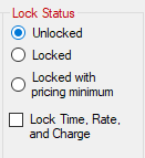 The Edit Smart Job window with the Lock Status section circled.