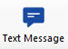 The text message toolbar button with indicator.