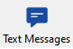 The text messages toolbar button on the main window.