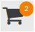 The shopping cart icon when items are in the shopping cart.