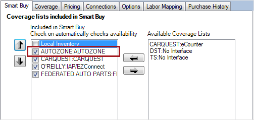 AutoZone in the Smart Buy list.