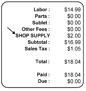 The Supply Charges Description field in the totals area of printed invoices to the customer.