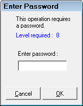 The Enter Password popup window.