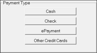 Payment method buttons on the finalize window.
