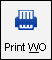 The print work order button in the ticket toolbar.