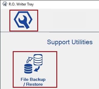 The support utilities window in RO Tray.