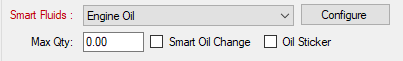 Engine Oil selected in the Smart Fluids dropdown list.