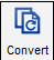 The Convert button in the toolbar.