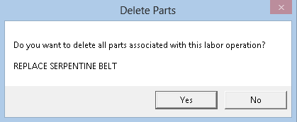 The Delete parts prompt.