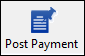 The Post Payment button in the Accounts Receivable toolbar.