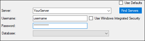 The database fields.