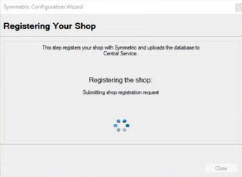 Symmetric registering the shop with Central Service.