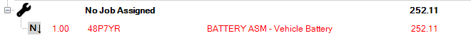 The part posted with no job assigned.