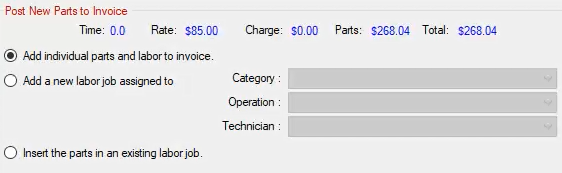 Add individual parts selected.