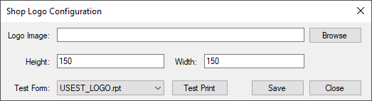 The Shop Logo Configuration window
