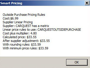 The Smart Pricing popup showing how the price was calculated.