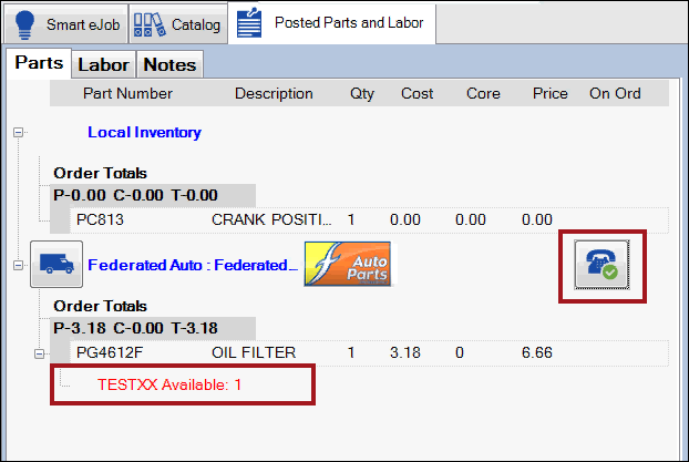 A picture of the availability results for the Federated part.