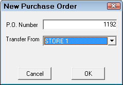 The new purchase order window.