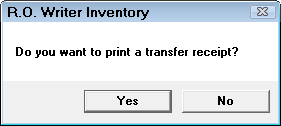 Message asking if you want to print a transfer receipt.