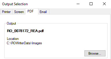 The friendly name on the PDF tab.