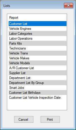 The List reports.