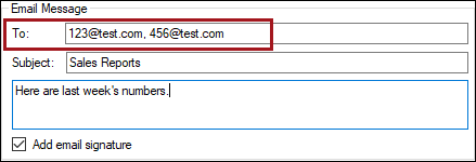 Multiple email addresses.