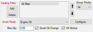 The completed sections for a Smart Oil job.