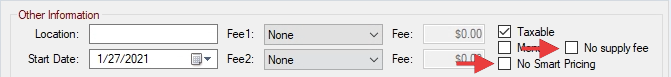 The recommended non-stock oil part settings on the Other Information tab.