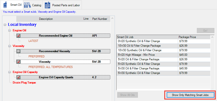 Unfiltered job list with the button circled.