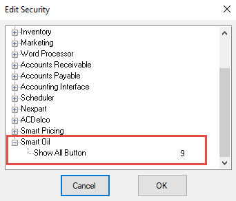 The Smart Oil security setting completed.