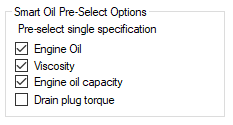 The pre-select specifications checked.