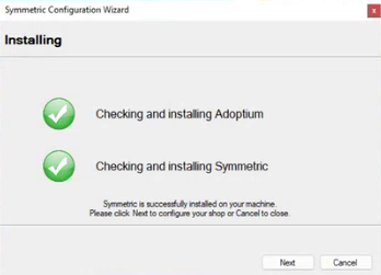 The Symmetric Configuration Wizard installed and configured.