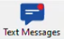 The text message toolbar button with indicator.