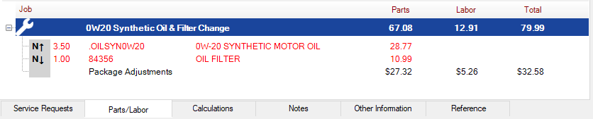 The selected viscosity posted to the ticket. 