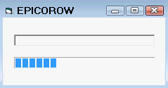 The Epicor update running on the popup window.