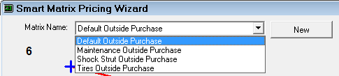The smart Matrix Name dropdown list.