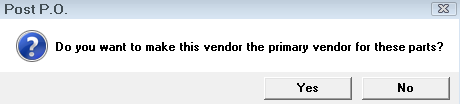 The change primary supplier prompt.