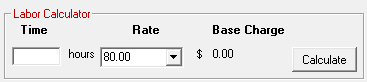 The labor calculator section.