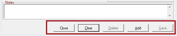 The buttons at the bottom of the window.