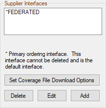 Federated in the Supplier Interfaces section.