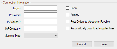 The Connection Information for IAP/EZConnect.