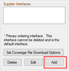 The supplier interface section.