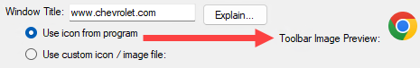 The image preview with an icon.