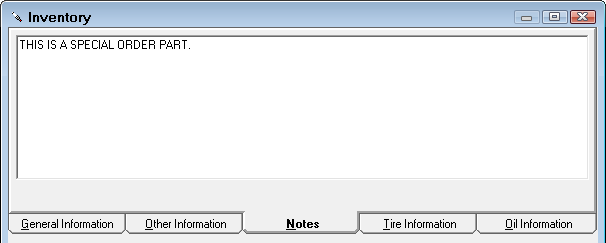 The Notes tab.
