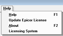The Help menu expanded.