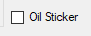 The oil sticker box unchecked.