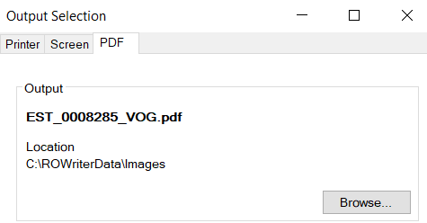 The PDF tab for a ticket.