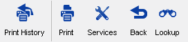 The History Summary toolbar.