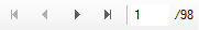 The page navigation buttons and fields on the Print Preview toolbar.